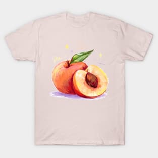 Peach Hand Drawn T-Shirt